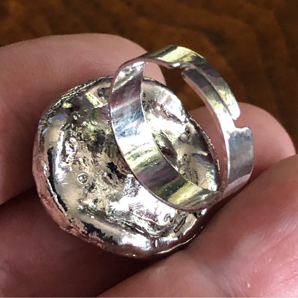 Vintage light lemon halo stone ring - Picture 4 of 9